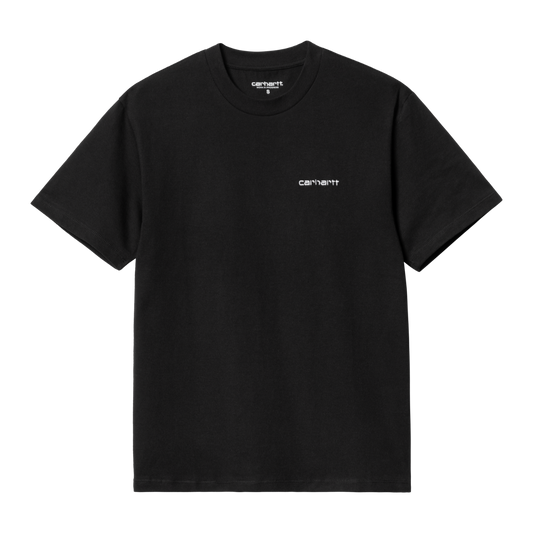 Carhartt WIP - W' Script Embroidery T-S - BLACK / WHITE / Sort - T-Shirts