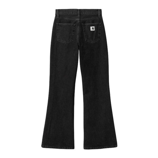 Carhartt WIP - W' Varney Pant - BLACK STONE WASHED / Sort - Bukser