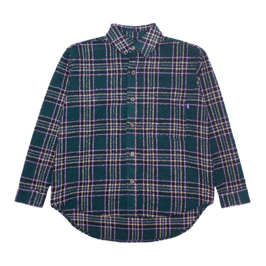 Fucking Awesome - Less Heavyweight Flannel - GREEN / PURPLE / Lilla||Grøn||Tern - Skjorter