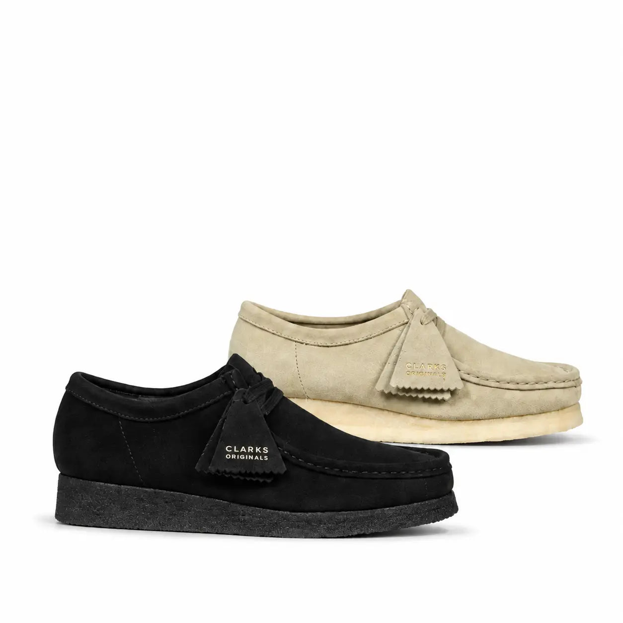 Sort og sandfarvet Clarks Originals sko